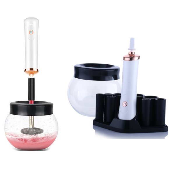 Professional Automatic Deep And Fast Makeup Brush Cleaner And Dryer Set - White - Picture 1 of 2